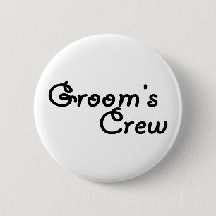 Groom's Crew (Blk) 2 Inch Round Button