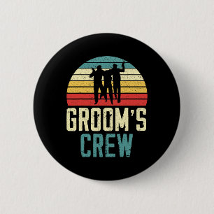 Grooms' Crew Groom Squad Stag Night Bachelor Party 2 Inch Round Button