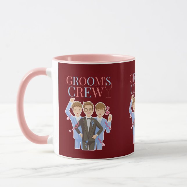 Groom's Crew Groomsmen Bachelor Party  Mug (Left)