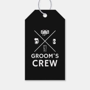 Groom's Crew Groomsmen Bachelor Party Thank You Gift Tags