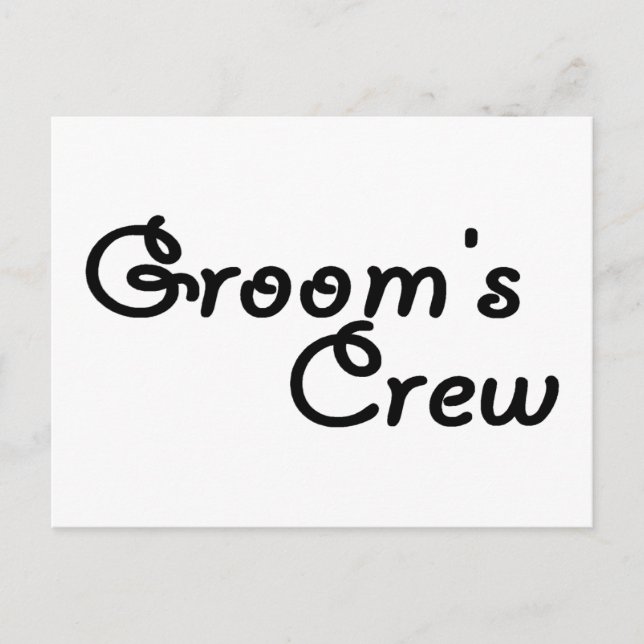 Grooms Crew Postcard (Front)