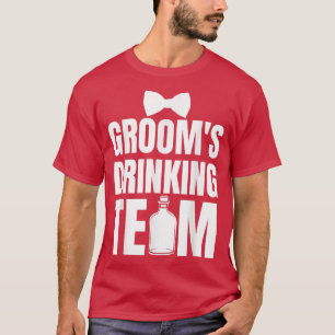 Grooms Drinking Team Bachelor Party Squad Wedding T-Shirt