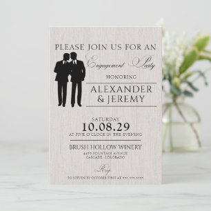Grooms Engagement Party Invitation