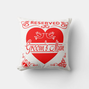 Groom's Mum Cushion. Reserved for the Groom's Mum Throw Pillow