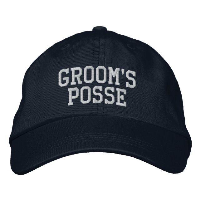 Groom's Posse Embroidered Ball Cap (Front)
