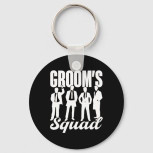 Groom's Squad Team Bride Groom Party Bachelor Keychain