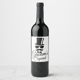 Groom's squad wine label