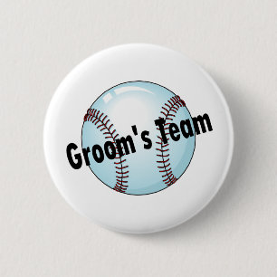 Groom's Team (Baseball) 2 Inch Round Button