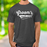 Groom's Team Custom Wedding Bachelor Party Sporty T-Shirt<br><div class="desc">The perfect t-shirt for all your groomsmen,  Groom's Team and Bachelor Party.  Personalize with your own text - add a date,  name,  party location,  etc (or delete).  Easily change the t-shirt colour.</div>