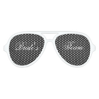 Groom's Team Modern Simple Minimalist Wedding Aviator Sunglasses