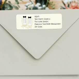 Grooms Tuxedo Wedding RSVP Retourner les étiquette