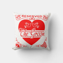 Groom's Wedding Cushion. Reserved for the Groom.