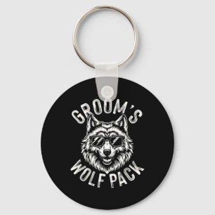 Groom's Wolf Pack Groomsmen Bachelor Party Groom T Keychain