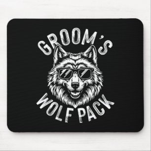 Groom's Wolf Pack Groomsmen Bachelor Party Groom T Mouse Pad