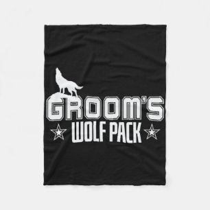 Groom's Wolfpack Men Bachelor Party  Fleece Blanket