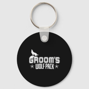 Groom's Wolfpack Men Bachelor Party  Keychain