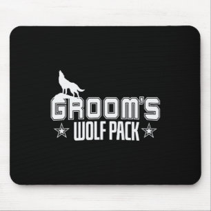 Groom's Wolfpack Men Bachelor Party  Mouse Pad