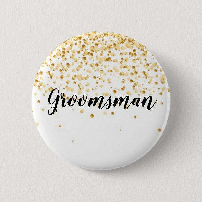 Groomsman 2 Inch Round Button (Front)