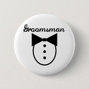 Groomsman 2 Inch Round Button