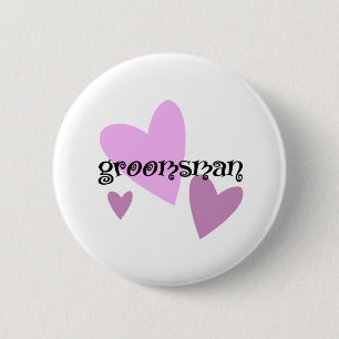Groomsman 2 Inch Round Button