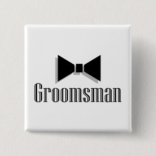 Groomsman 2 Inch Square Button