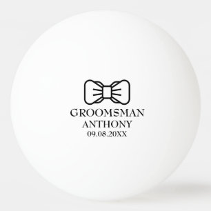 Groomsman Bachelor Party Black Modern Wedding  Ping Pong Ball