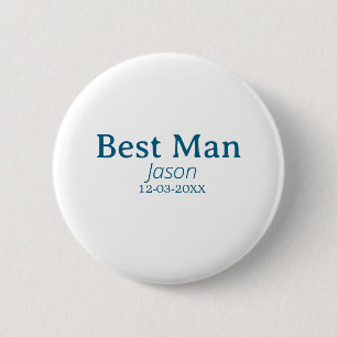 groomsman bachelorette party add name modern simpl 2 inch round button