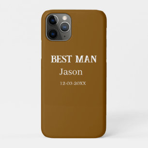 groomsman bachelorette party add name modern simpl iPhone 11 pro case