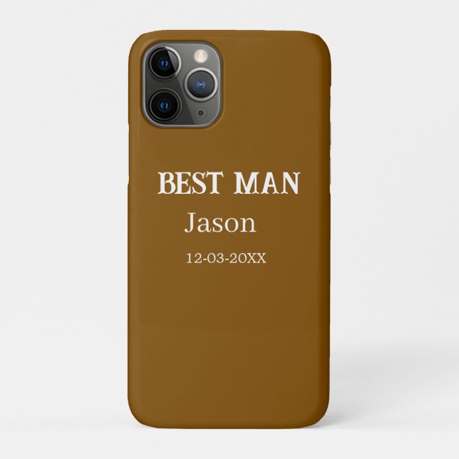 groomsman bachelorette party add name modern simpl Case-Mate iPhone case (Back)