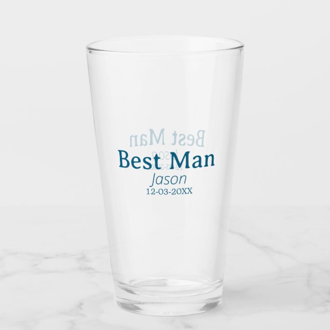 groomsman bachelorette party add name modern simpl glass (Front)