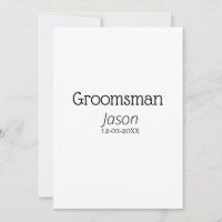 groomsman bachelorette party add name modern simpl