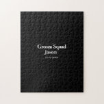 groomsman bachelorette party add name modern simpl jigsaw puzzle<br><div class="desc">design</div>