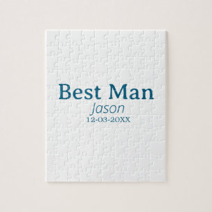 groomsman bachelorette party add name modern simpl jigsaw puzzle