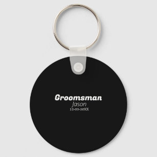 groomsman bachelorette party add name modern simpl keychain
