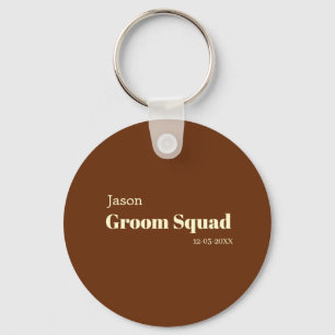 groomsman bachelorette party add name modern simpl keychain