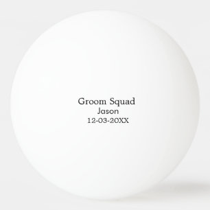 groomsman bachelorette party add name modern simpl ping pong ball