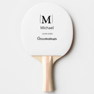 groomsman bachelorette party add name modern simpl ping pong paddle