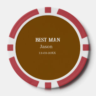 groomsman bachelorette party add name modern simpl poker chips