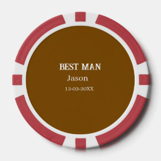 groomsman bachelorette party add name modern simpl poker chips
