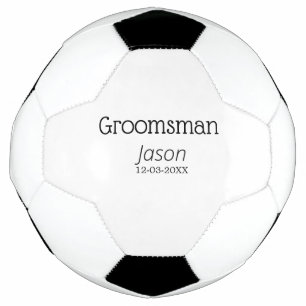 groomsman bachelorette party add name modern simpl soccer ball