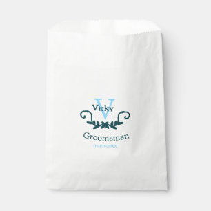 groomsman bachelorette party blue vintage classic  favour bag