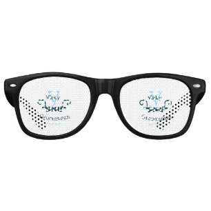 groomsman bachelorette party blue vintage classic  retro sunglasses