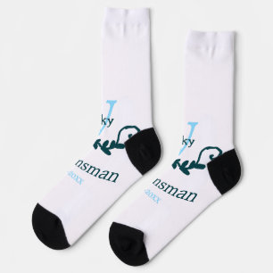 groomsman bachelorette party blue vintage classic  socks