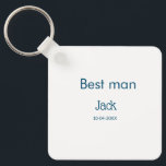 groomsman best man add name text bachelorette keychain<br><div class="desc">design</div>
