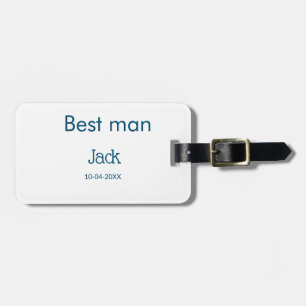 groomsman best man add name text bachelorette luggage tag