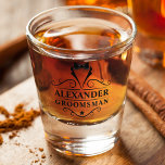 Groomsman Black Tie Shot Glass<br><div class="desc">Wedding Groomsman Black Tie Shot Glass</div>