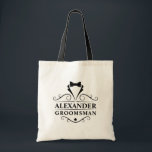 Groomsman Black Tie Tote Bag<br><div class="desc">Wedding Groomsman Black Tie Tote Bag or Favour Gift Bag</div>