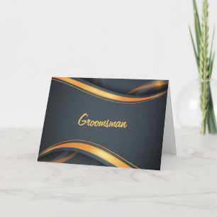 Groomsman (blk/gd) card