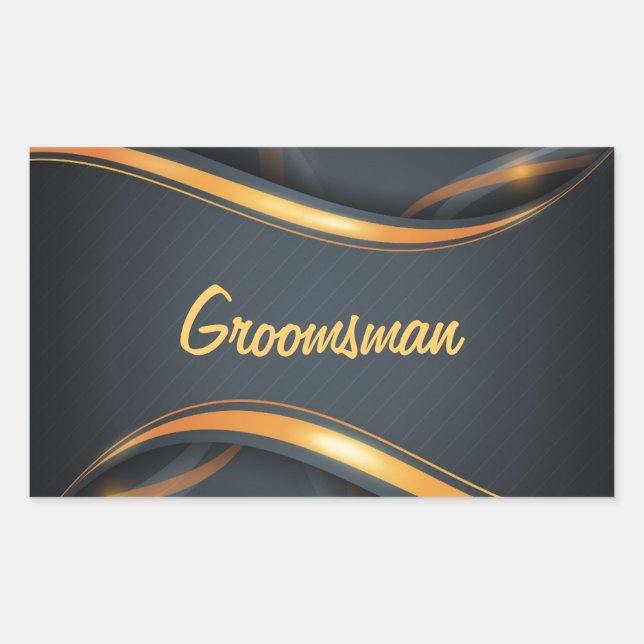 Groomsman (blk/gd) sticker (Front)
