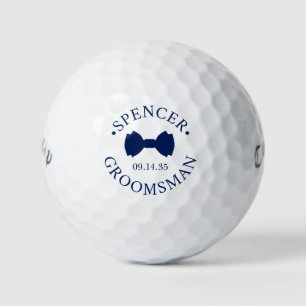 Groomsman Blue Bow Tie Golf Balls